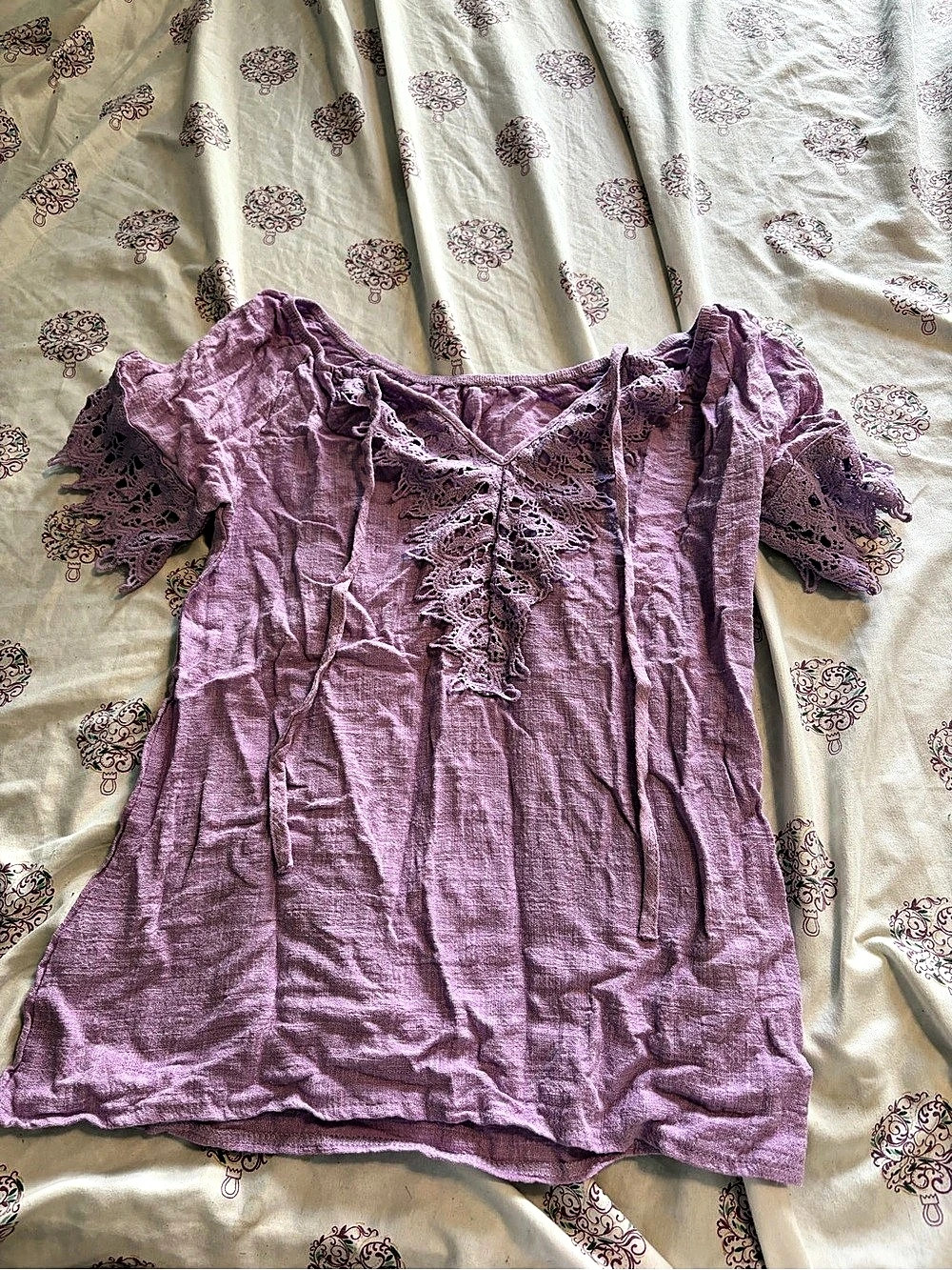 Purple Short Sleeve Top